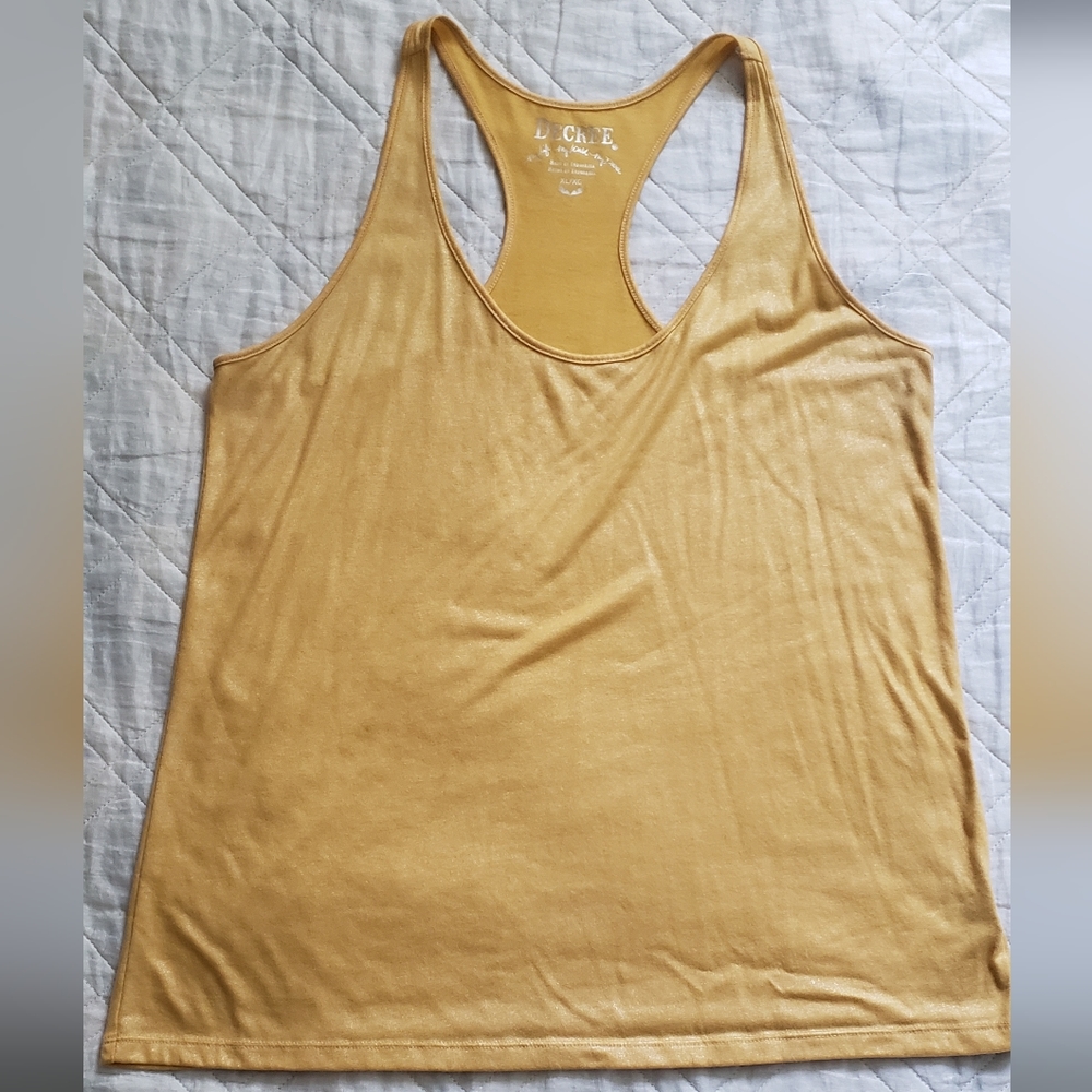 Gold Relaxed Fit Tank